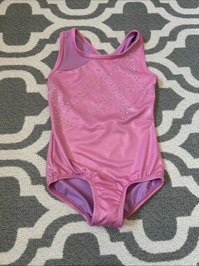 Cat & Jack Pink Girls' One-Piece Swim Suit with Rhinestones